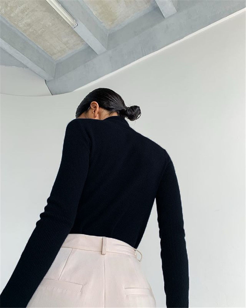Diana® | Trendy turtleneck sweater with cut-outs